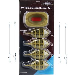 CarpCon 4+1 Method Feeder Set 'Basic' incl. onderlijnen