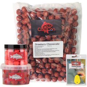 High Attract Voerpakket 'Strawberry Red' - Karper voer/boilies - Voordeelpakket voor vissers - Visset - Met 20mm Instant Range Boilies, Pop Ups, Hookbaits & Boilienaald