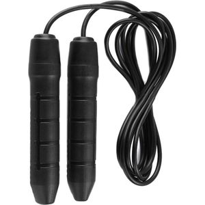 Springtouw - Zwart PVC rope - Skipping Rope - Jump Rope - Verstelbaar - Crossfit - Fitness - Speedrope