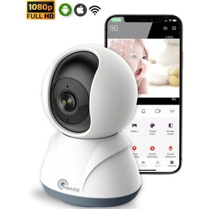 Needs!® Full HD Wifi Babyfoon met Camera WS-Q100A - En App - Camera Beveiliging – Wifi Camera – Camerabewaking - 1080p – Baby Monitor – 2.4GHZ – Wit