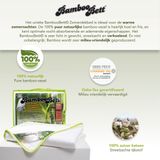 BambooBett - Zomerdekbed - 100% Bamboe - Licht en Ventilerend - Eenpersoons