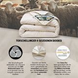 Terschellinger - Luxe 4-Seizoenen Dekbed - Zuiver Scheerwol - 240x200cm