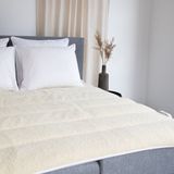Terschellinger - Wollen Onderdeken - Wit - 100% IWS Zuiver Scheerwol - 90x220 cm