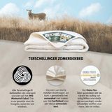 Terschellinger ZOMER Dekbed - Zuiver Scheer Wollen Zomer Dekbed - Luchti - Licht en Absorberend Wol