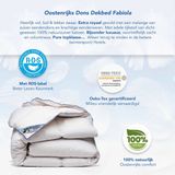 Fabiola - Dons Dekbed - 200x200 cm - Eendendons en Eendenveren - Oeko-tex Gecertificeerd