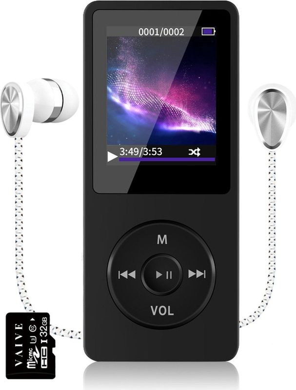 VAIVE HiFi MP3 / MP4 Speler Bluetooth - Voice recorder - Dicatafoon - FM radio