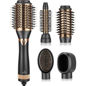 VAIVE Fohnborstel met 5 opzetstukken - Fohn en Krulborstel - Krulborstel/Fohnborstel - Ronde Borstel - Stijlborstel