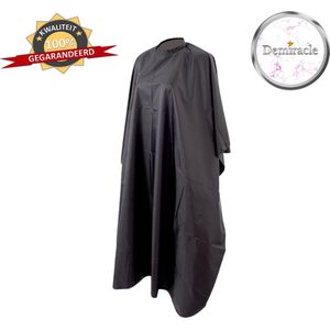 Demiracle® Premium Kapmantel – Salonkwaliteit – Nylon – Zwart – Kapper – Kappersschort