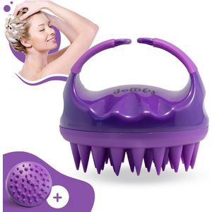 Jollify® Siliconen Haarborstel & Scalp Massager – Hoofdhuid Massage Borstels – Anti Roos Shampoo Borstel & Hoofdhuid Borstel  - Paars