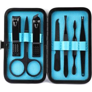 Manicure en Pedicure set - 7 Delige-set in nette lederen opberg etui