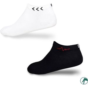 Enkel sneaker sokken naadloos die niet afzakken 4 paar zwart 35-38.