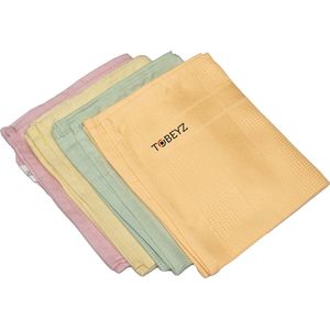 Tobeyz - Set van 4 Premium Poetsdoeken - Microvezel Multifunctionele Reinigingsdoeken - Droogdoek voor Huishouden, Auto, Keuken, Badkamer - 42 x 70 cm