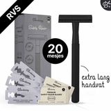 Bamboozy Safety Razor + 20 Mesjes Zwart Mat 1 set