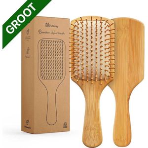 Bamboozy Bamboe Haarborstel Groot L plasticvrij duurzaam biologisch zero waste milieuvriendelijk