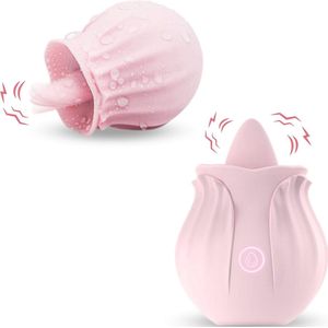 Siliconen tong vibrator- vibrator voor vrouwen - likkende- beffen g spot- clitoris stimulator- 10 vibratie lik standen- met oplaadbare usb kabel- seks speeltje, sex toys- erotiek voor mannen en vrouwen
