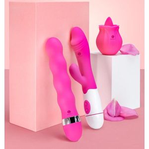 Erodit® Hot Flaming Multiple- Erotische geschenk set- tarzan vibrator- G-spot buttplug- Anaal dildo- Tong lik vibrator- vibrators voor vrouwen, koppels-sex toys- Cadeau voor vrouw- seksspeeltjes voor koppels- Erotiek voor vrouwen, koppels