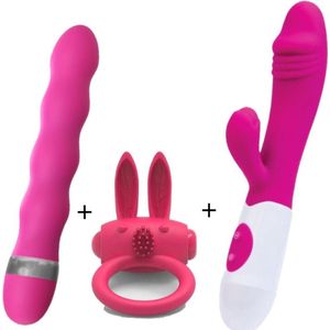 Erodit® Turn me on - Erotische geschenk - combinatie set - vibrator voor vrouwen- buttplug - cockring - Seksspeeltje- prostaat vibrators voor mannen- Sex Toys - Sex speeltjes voor koppels