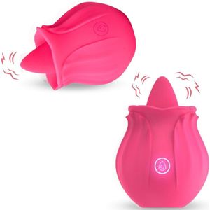 Siliconen tong vibrator- vibrator voor vrouwen - likkende- beffen g spot- clitoris stimulator- 10 vibratie lik standen- met oplaadbare usb kabel- seks speeltje, sex toys- erotiek voor mannen en vrouwen.'