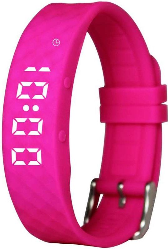 Herinnerings-alarm/plashorloge-kinderen- ouderen- slechthorende- 15 alarmen - countdowntimer-gespsluiting- roze