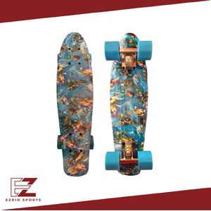 Penny Board voor Meisjes en Jongens – Skateboard – Pennyboard – Oceaan – Zee – 22 inch – Blauw