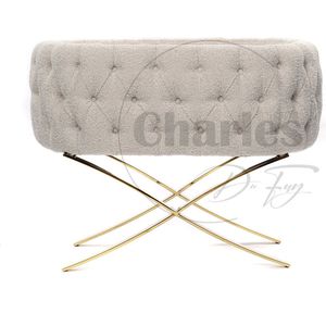 Charles Du Fay - Luxe Baby Wieg - Wit - Teddy Bouclé Stof