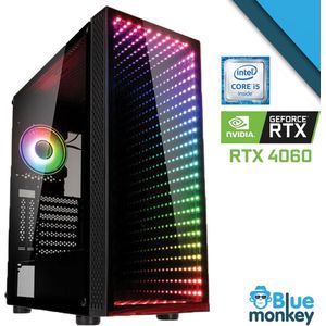 Blue Monkey RGB Game PC: i5 10400F - RTX 4060 - 480 GB SSD - 16 GB DDR4