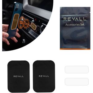 REVALL Magnetische Platen Auto - Metalen Platen - Gel Lijm Strips - Universeel