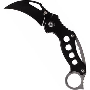 TECQX Mini Karambit - Zakmes - Survival mes - Counter Strike - Kamperen - Scouting mes - Zwart