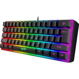 HXSJ V700 - Bedrade Gaming Toetsenbord - Zwart - RGB - 61keys - QWERTY