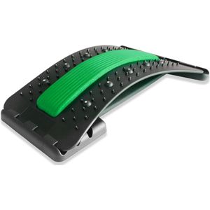 EarKings Backstretcher Massage Apparaat met Zachte Massage Pads - Verstelbare Rugstretcher voor Optimale Ontspanning - Groen