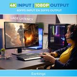 EarKings - Game Capture - HDMI naar USB - Geschikt voor PlayStation, Xbox, Nintendo, Windows, MAC