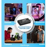 EarKings - Game Capture - HDMI naar USB - Geschikt voor PlayStation, Xbox, Nintendo, Windows, MAC