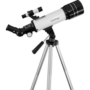Earkings Telescoop Sterrenkijker 70/400 mm voor Kinderen, Beginners en Gevorderden - Inclusief Statief, Opbergtas, Twee Lenzen 25mm & 10mm en Barlow Lens, Telefoon Houder voor Foto’s - f/5.7 Magnificatie
