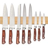 KitchenMonster® Messenmagneet - Messenhouder Bamboe - 40 cm - Inclusief 3M Tape