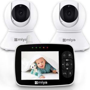 Miya M35 Babyfoon - Met 2 camera's - Babyfoon met camera - Op afstand bestuurbaar - Baby monitor