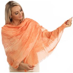 Pashmina Shine-Oranje-sjaal dames-select deal-sjaal dames-gemêleerd-cashmere-modal-ruffles-sjaal zomer-sjaal lente-omslagdoek