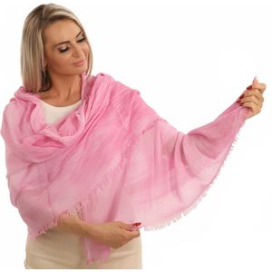 Pashmina Shine-fuchsia roze-sjaal dames-select deal-moederdag cadeau-gemêleerd-cashmere-modal-ruffles-sjaal zomer-sjaal-omslagdoek