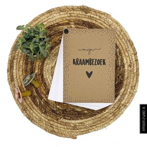Kraambezoek - Invulkaarten - Kraambezoekboek - Invulboek kraft - 25 personen