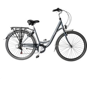 Wheelerz.nl citybike dames 49cm grijs rijklaar