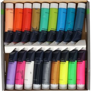 Nassau Paint acrylic 18 x 36 ml incl. fluor & metallic