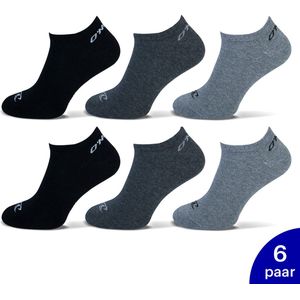 6-Pack O'Neill Lage Koele Sneakersokken Unisex 730003-7000 - Antraciet - Maat 35-38