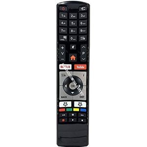 BELIFE® Vervangende afstandsbediening geschikt voor Vestel Finlux Telefunken Edenwood RC4318 30100823 4K Ultra HD TV's met Netflix YouTube-knoppen