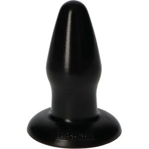 Lusty Buttplug Milo - Zwart -  9.5X4 CM - Taps toelopend - Gladde schacht - Brede basis - Zuignap