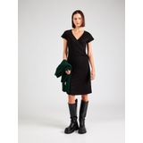 A-lijn Jurk - Zwart - EcoVero Viscosemix - V-halslijn