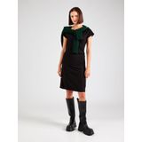 A-lijn Jurk - Zwart - EcoVero Viscosemix - V-halslijn