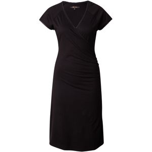 A-lijn Jurk - Zwart - EcoVero Viscosemix - V-halslijn