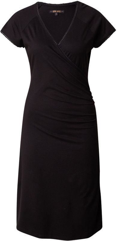 A-lijn Jurk - Zwart - EcoVero Viscosemix - V-halslijn