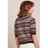 King Louie - Faye Top - Truien - Zwart - Gebreid - Zigzagpatroon