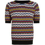 King Louie - Faye Top - Truien - Zwart - Gebreid - Zigzagpatroon
