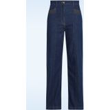 Chris Onyx - Denim Broek - Donkerblauw - Bio Katoenmix - Middelhoge Taille